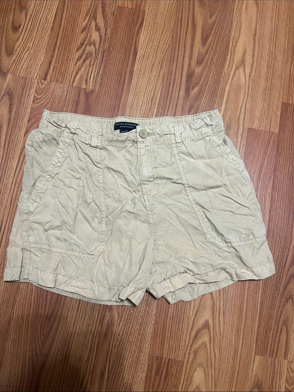 Social Standard by Sanctuary Lightweight Beige Women's Shorts